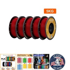 KINGROON PLA Filament 1.75mm 3D Printer 1kg/roll for 3D Printing - 5kg Red PLA