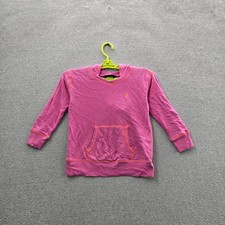 Ralph Lauren Girls Sweatshirt 5 Pink Embroidered Logo Long Sleeve