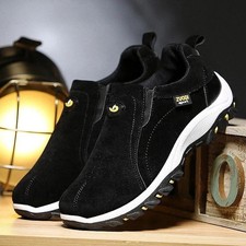Scarpe casual da uomo, sportive, senza lacci, in tela, da uomo, traspiranti, a maglia, per corsa, per attività all'aria aperta, comode, in tela, resistenti all'usura, da trekking, beige., 38 EU