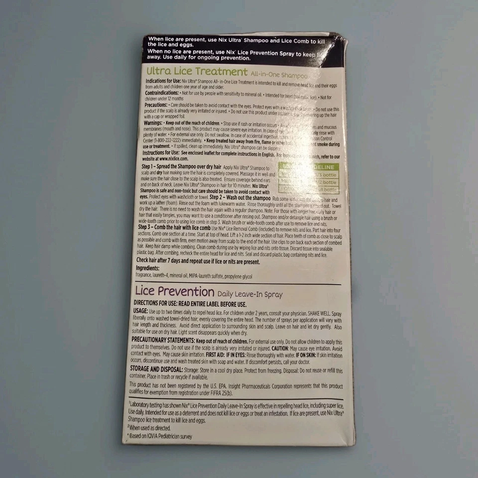 Nix Lice Treatment & Prevention Kit, All-in-One Shampoo Comb & Lice Prevention - Image 2 of 4