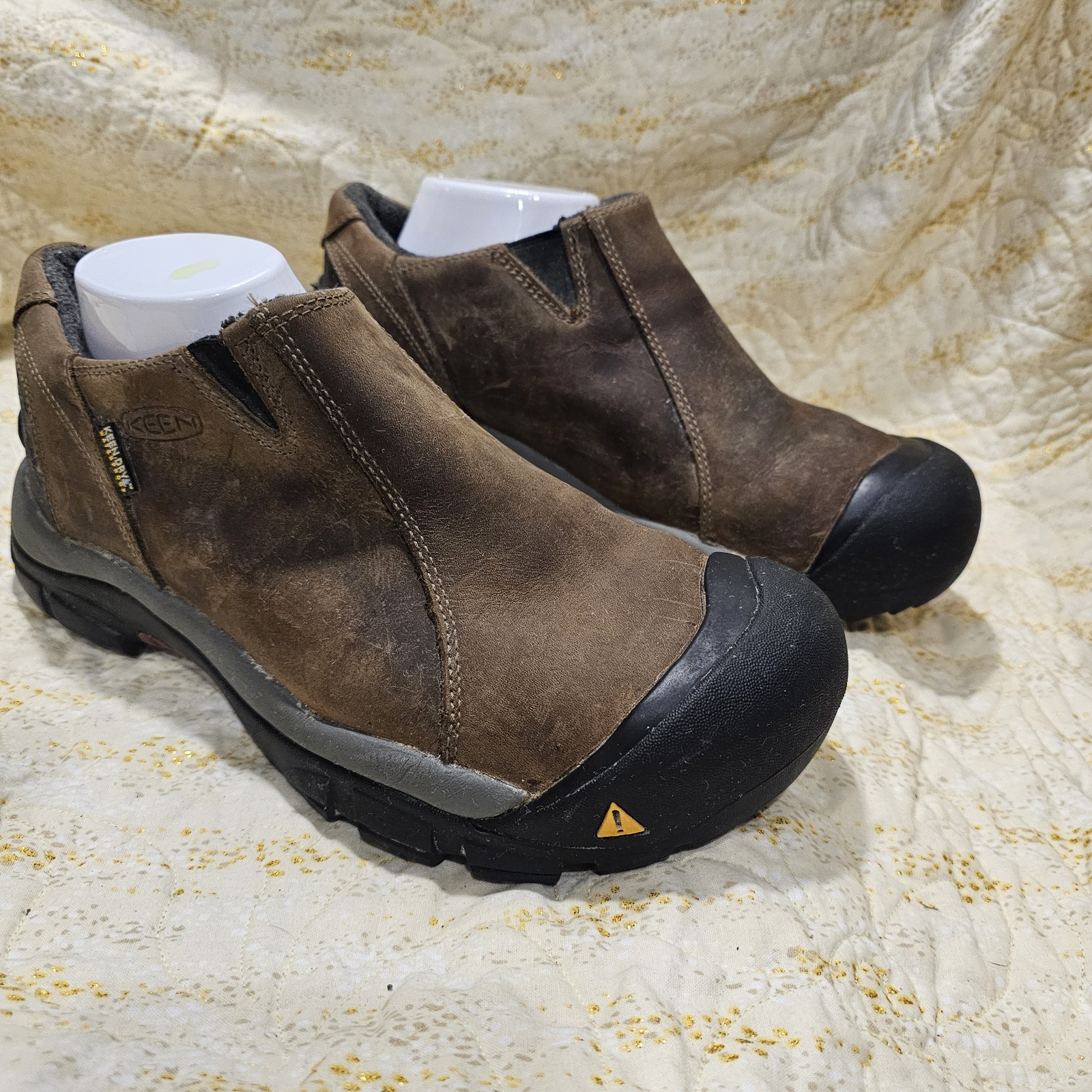 KEEN Uomo Brixen Lo Impermeabile Isolato Slip On Marrone Taglia 9 Pelle Escursionismo