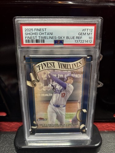 2025 Topps Finest - Finest Timelines Shohei Ohtani #FT-12 Blue Refractor /99