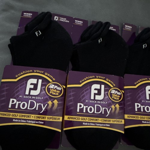 FJ FootJoy ProDry Calze Taglio Basso - Grigio, Nero - Donna (6-9) LOTTO DI 6 PAIA* - Foto 2 di 6