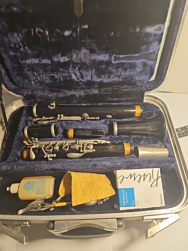 Antique C.C Conn Eagle Trade Mark Wood Clarinet W/Mouthpiece Original Case USA - Picture 14 of 20