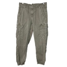 American Eagle Super High-Rise Baggy Jogger Cargo Pants Green Women Sz 10 Short