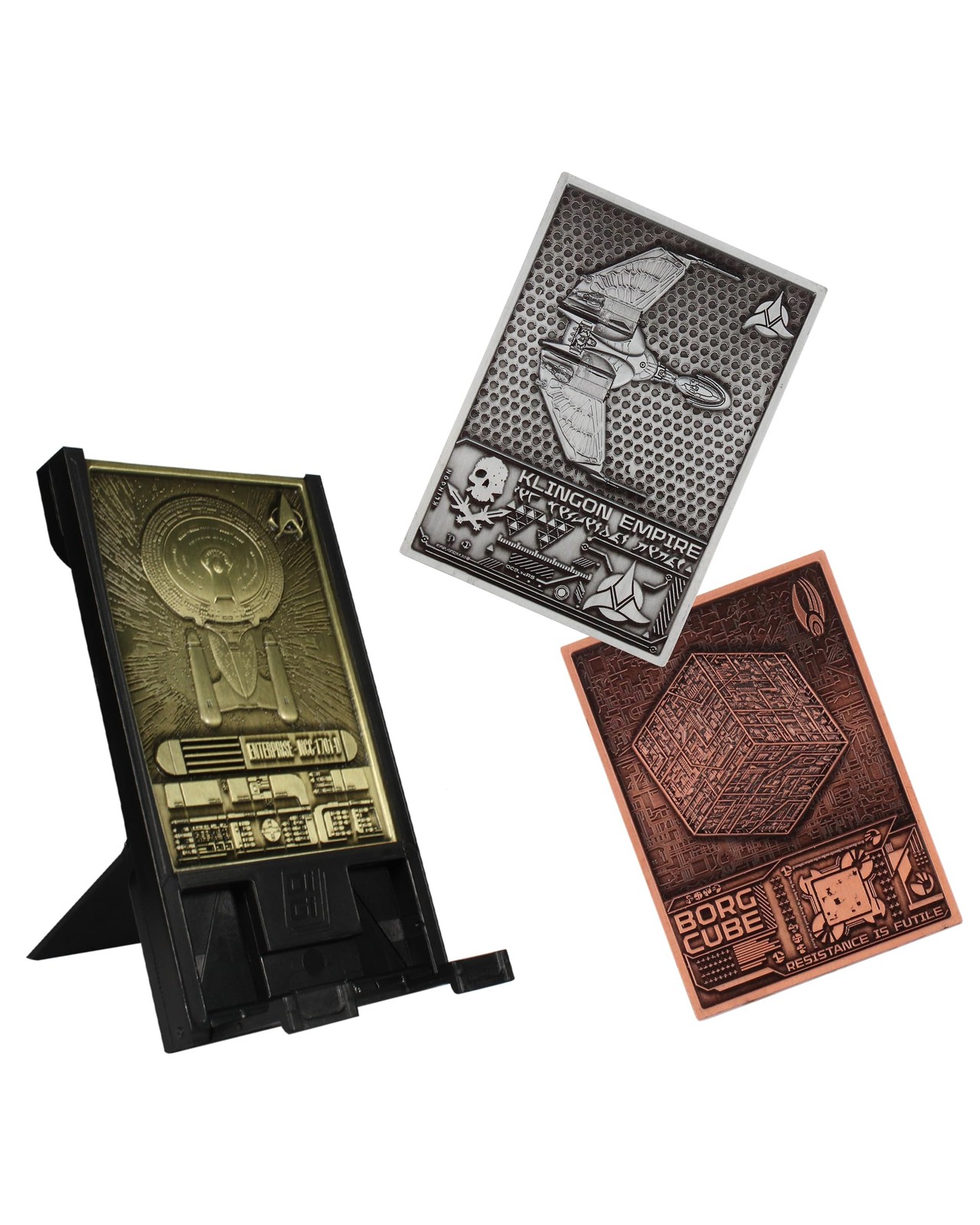 Plaques métalliques Star Trek : le coffret cadeau idéal de 3 plaques collectors en métal