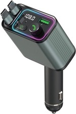 Bluetooth Car Charger FM Transmitter 3 in 1 Retractable