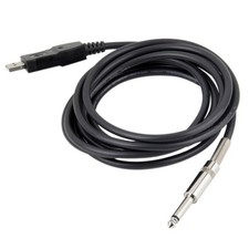 118in/3m USB Guitar Bass To USB 6.3mm Link Cable PC Recording USB Guitar Cord