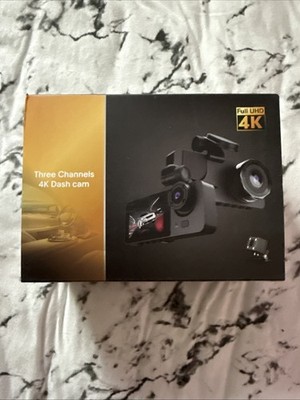 DASH Cam 3 Channel 4K Cam Front, Rear, and Inside New