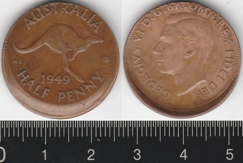 1949 George VI Half Penny — photo from the most recent tracked eBay sale