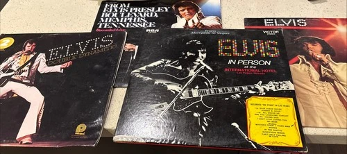 Elvis Presley Original Vinyl Records Lot Of 5 LPS, Elvis Presley Blvd, In Person