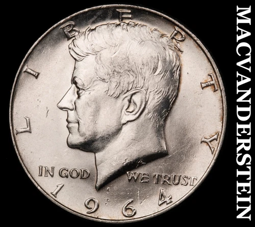 1964-D Silver Kennedy Half Dollar - Choice Gem Brilliant Unc  Lustrous  #G7018
