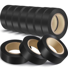 10 Pack Black Electrical Tape 3/4 in X 66Ft Waterproof High Temperature Resistan