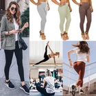 Womens Full Length Plain Stretch Ladies Leggings New Jegging Sizes S M L XL 8-16