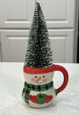 2018 Bay Island Snowman Coffee Cup Hot Cocoa Mug Ceramic 4" Christmas New
