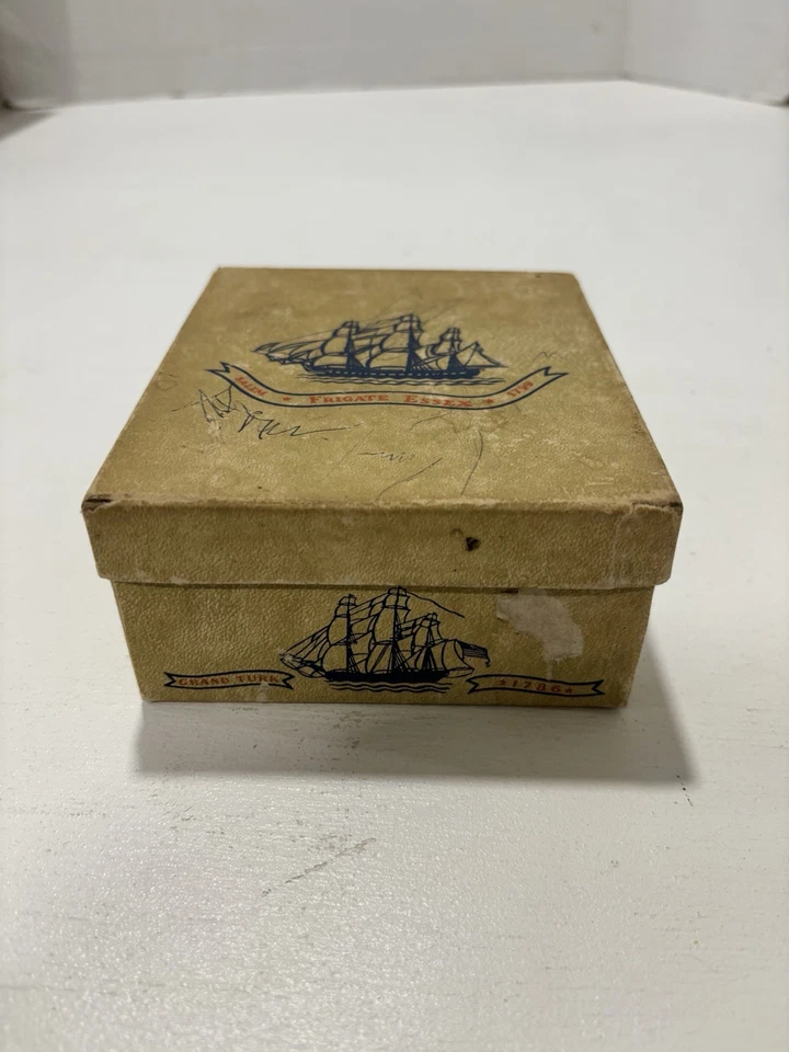 Old Spice Collectible BOX ONLY Salem Frigate Essex Bathroom Barber Shop Decor - Image 3 of 4