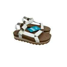 Reef Cushion Rem Hi Whisper White Cushion Adjust Sandals Shoes Womens size 7 NEW
