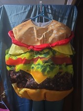Cheeseburger Adult Costume One Size Fits Most. Fast Food Burger Spirit