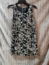 Forever 21 Black and White Paisley Print Sleeveless Dress Size Large