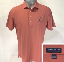 PETER MILLAR Crown Crafted L Large Polo Golf Mens Shirt 124th US Open Pinehurst