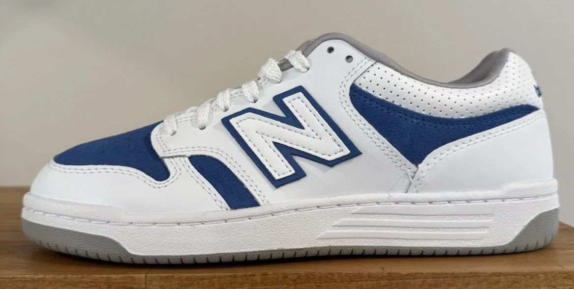 New Balance 480 White Royal Blue Suede for Sale  display picture 1