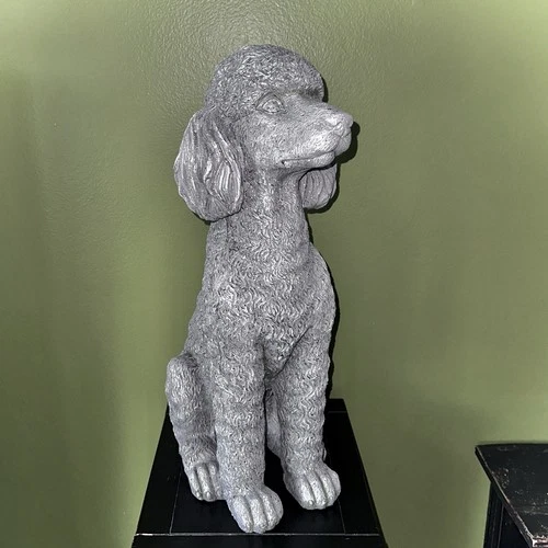 NEW Poodle Curly Hair Dog Statue 20” Outdoor Decor