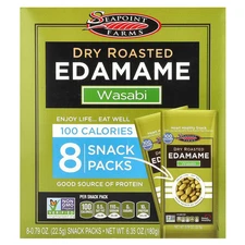 Dry Roasted Edamame, Wasabi, 8 Snack Packs, 0.79 oz (22.5 g) Each
