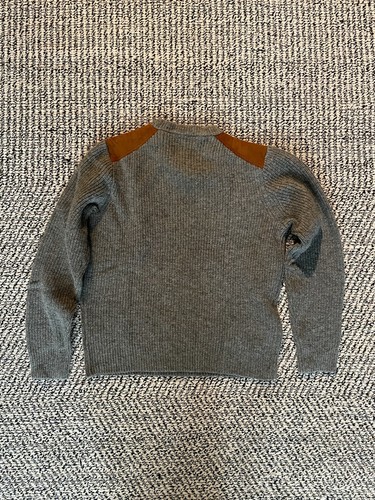 Wallace & Barnes Men's Shetland Wool Sweater | Grey Crew Neck | LARGE NWoT - Picture 2 of 4