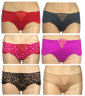 VICTORIA'S SECRET VERY SEXY MICRO LACE INSET CHEEKY PANTY SIZE XS S M L XL NWT