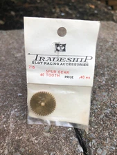 Tradeship #715...Spur Gear 40 Tooth....NIP....Slot Car... NOS