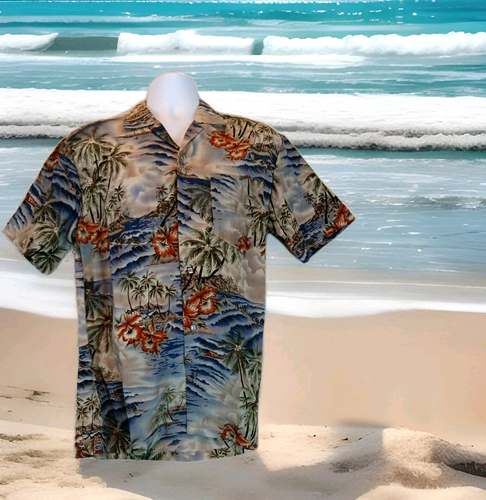 Camisa Hawaiana Tropical Para Hombre Botón Frontal Mediana Colorida Floral Multicolor Top - Imagen 1 de 11