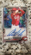 2021 Bowman Chrome Mojo Refractor Austin Hendrick Auto No. BMA-AH PACK FRESH