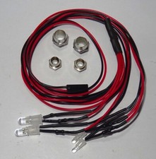 LED Light Kit for RC Cars Headlights & Tail Lights c/w Mounts UK Seller