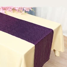 purple glitter sequin table runners wedding birthday party cake table decoration