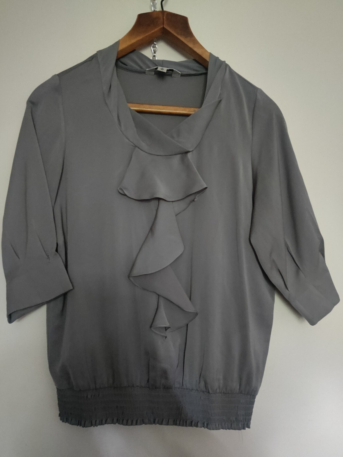 RANDOM Womens Solid Grey Top Size 6 - image 1