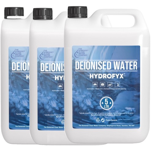DEIONISED WATER 15L (3x5 Litre) For Irons, Steam Cleaners, Car