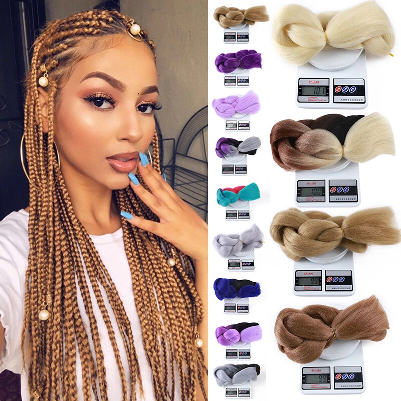 Ombre Long African Braids Jumbo Braiding Hair Extensions For Human UK