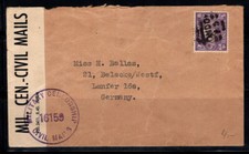 GB Great Britain 1945 Cover 100% used Censored Germany