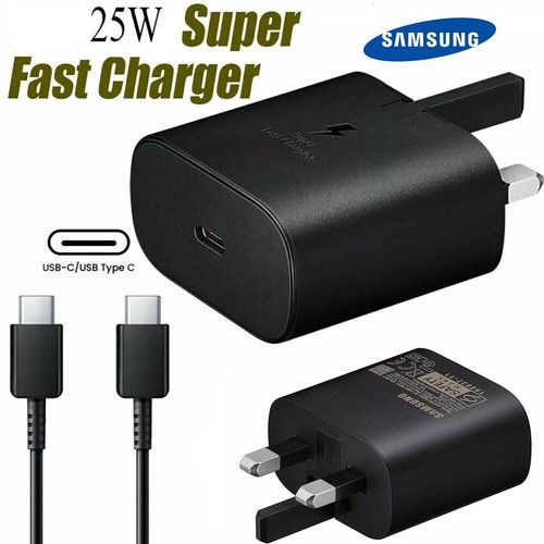Genuine USB-C 25W Charger Plug/Lead For Samsung Galaxy A15 A16 A17 A26 A36 A56 B - 第 1/16 張圖片