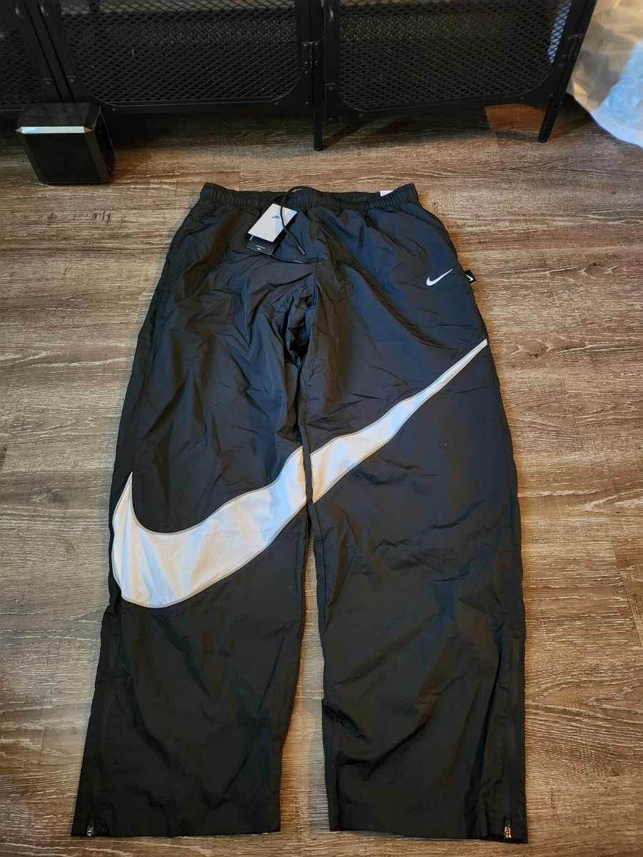 Nike Men's Sportswear Swoosh Woven Pants Black DX0594-010 Nike Men's Sportswear Swoosh Woven Pants Black DX0594-010