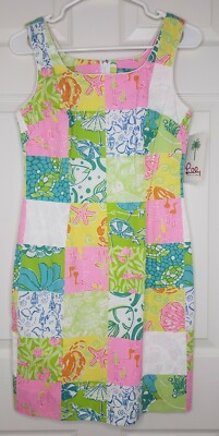 NWT Lilly Pulitzer Krista Shift Dress 2 Multi Patchwork