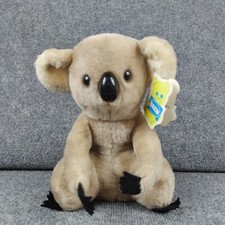 Vintage Dakin Koala Plush Nature Babies Brown Realistic Hard Stuffed Plastic Eye