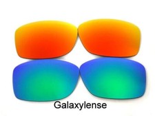 Galaxy Replacement Lenses For Oakley Jupiter Squared Green/Red Polarized 2Pair