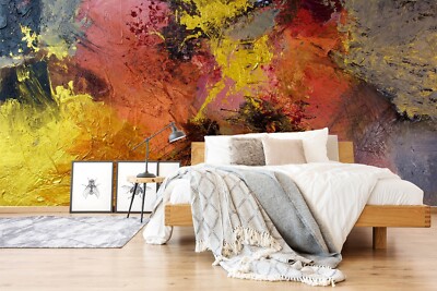 3D Rot Gold Aquarell C604 Tapete Wandbild Fototapete Allan P. Friedlander Amy