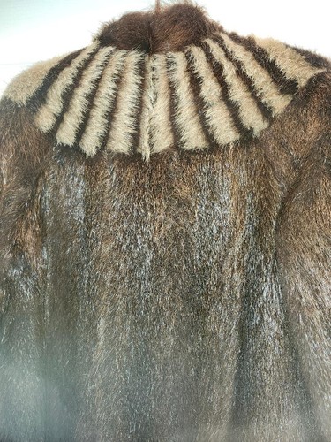 Vintage full-length Nutria Fur Coat, women's 8 - Picture 8 of 9