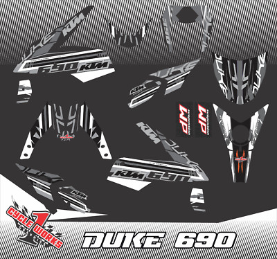 KTM 690 DUKE 2012 - 2021 Supermoto SEMI CUSTOM GRAPHICS KIT SUPER DUK3
