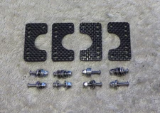 Tamiya Clodbuster Carbon Fibre Lower 4 Link Mounts (clod/bullhead)