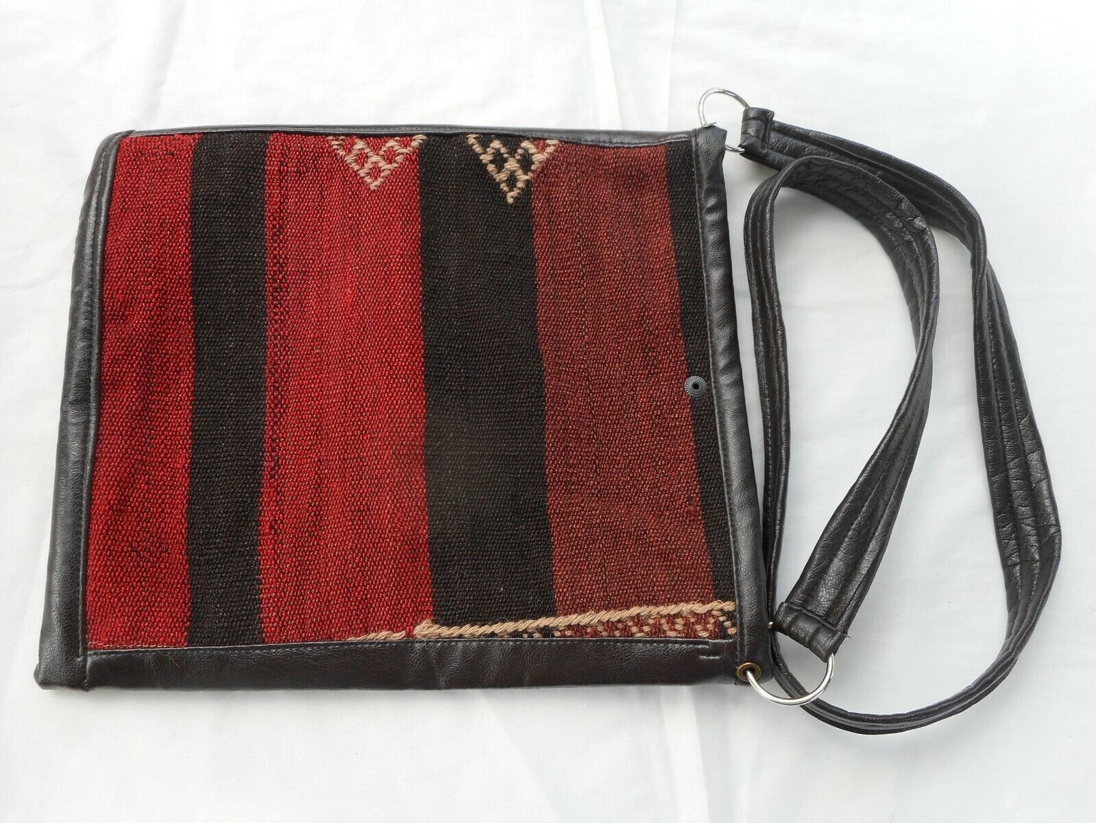 Vintage Hand Made Women Turkish Kilim Bag backpac… - image 2