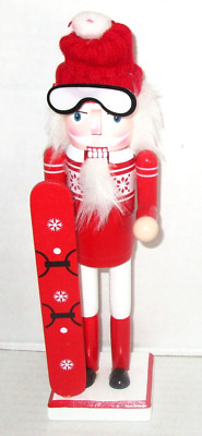 CHRISTMAS NUTCRACKER 10 inches  SNOWBORDER~ Red Outfit & Board