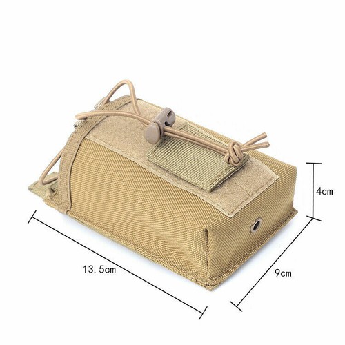Tactical Molle Radio Walkie Talkie Interphone Holder Bag Military Magazine Pouch - Picture 12 of 16